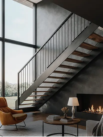 Лестницы на металлическом каркасе